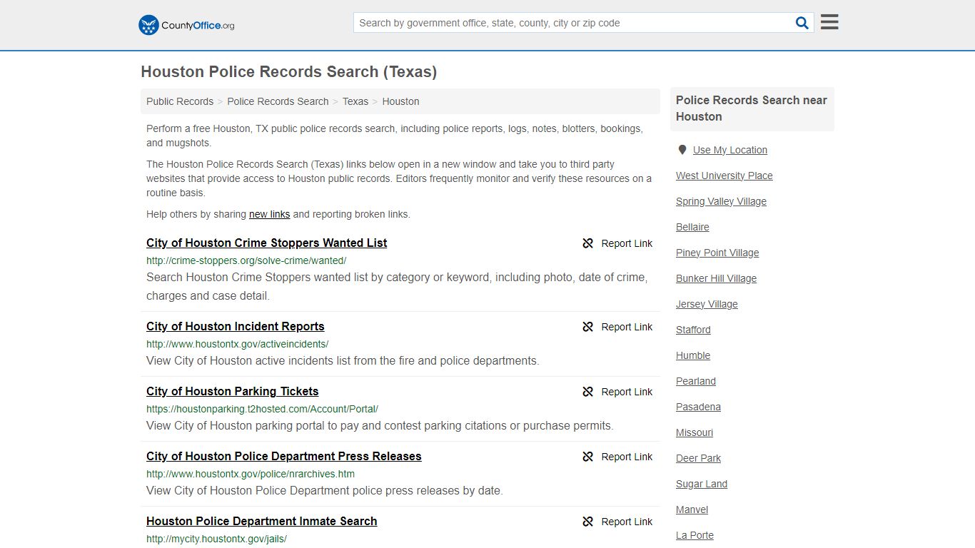 Police Records Search - Houston, TX (Accidents & Arrest Records)
